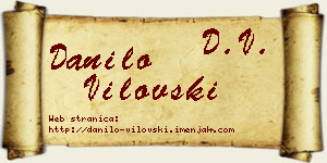 Danilo Vilovski vizit kartica